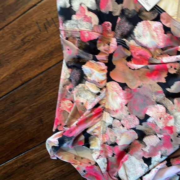 Calvin Klein Watercolor One Piece Size 16 Neon pink, black, white New - Picture 6 of 10